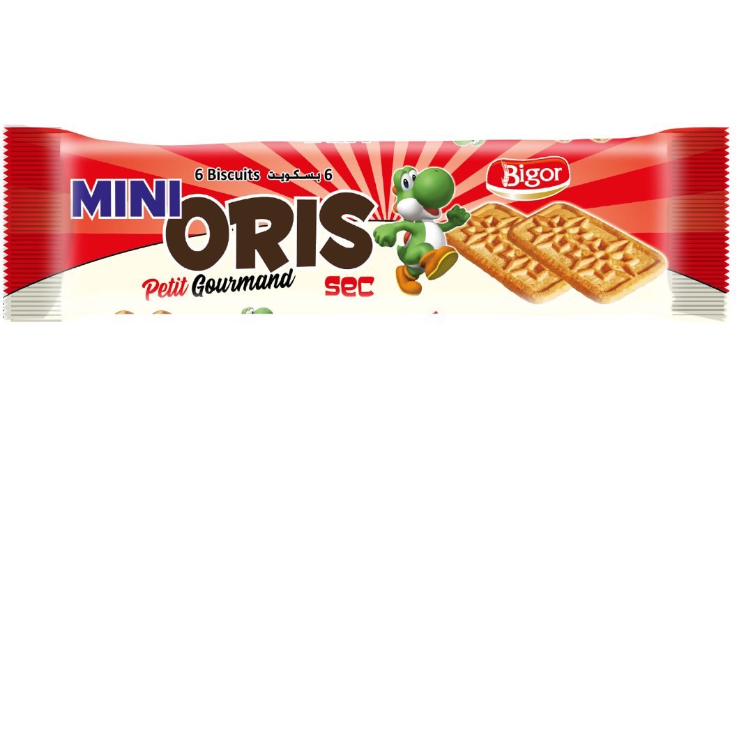 Produit : Biscuit Sec <br>
        Saveur : Biscuit au beurre<br>
        <br>
        Poids net : 15g <br>
         Sachet : 6 pièces <br>
         Carton : 120 sachets